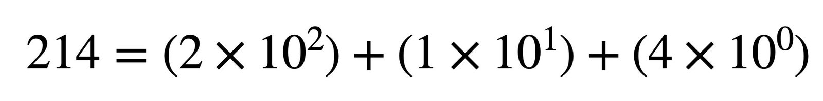 Equation reading 214 =