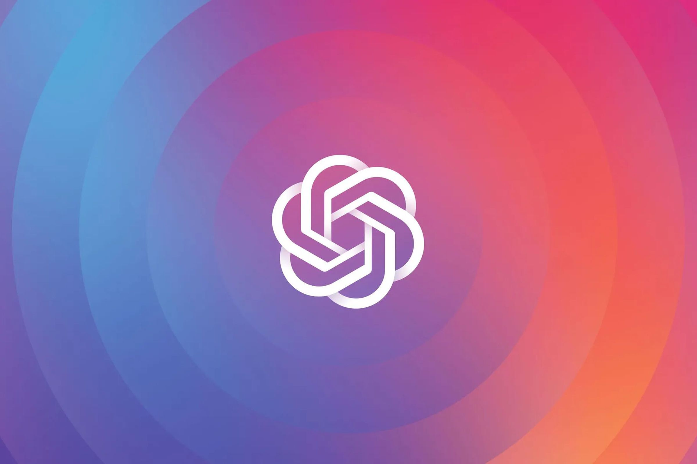 An image of OpenAI's logo, which looks like a stylized and symmetrical braid.