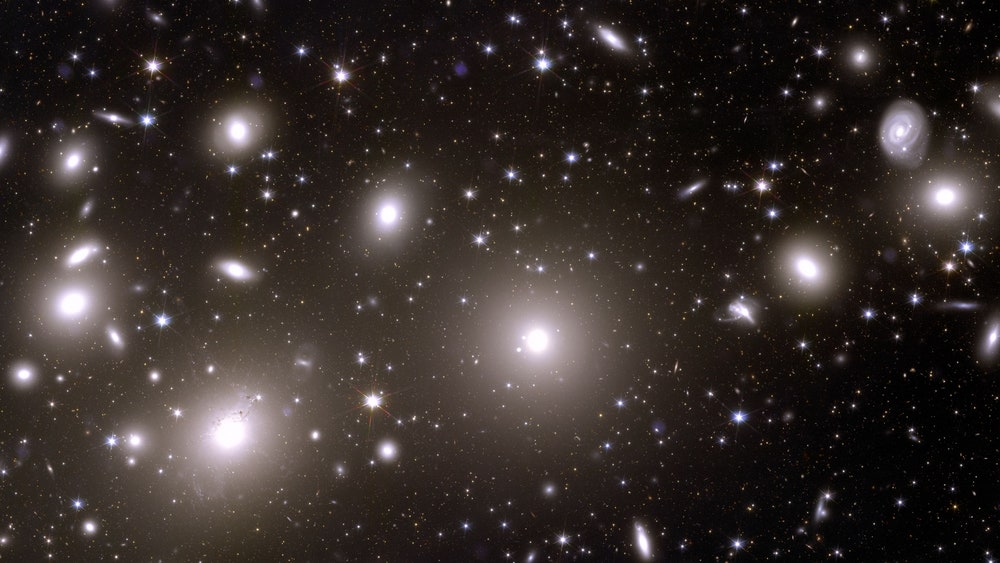 Euclid⁣ Space Telescope's image of distant galaxies in the Perseus constellation