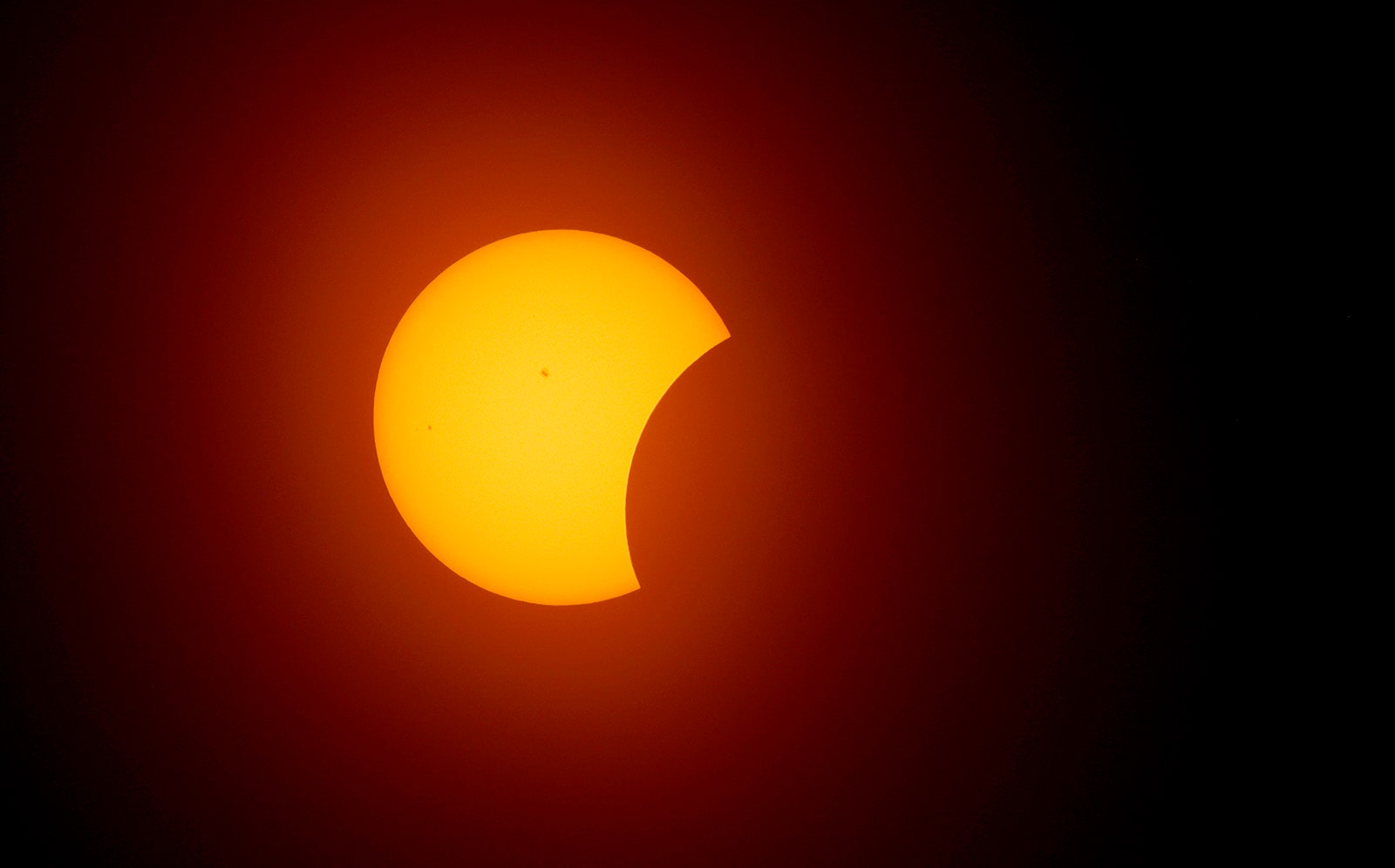 Photo of partial solar eclipse