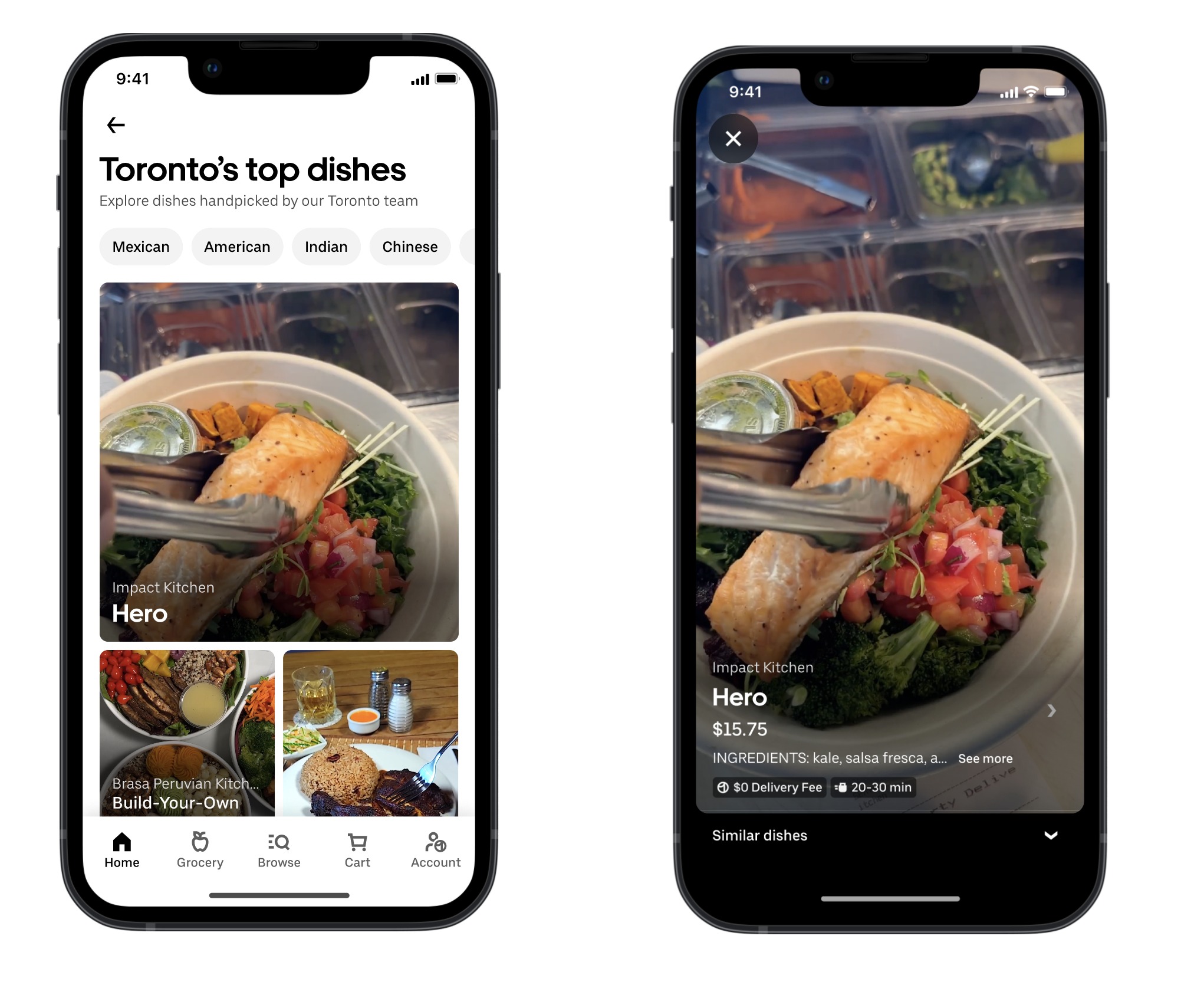 Uber Eats short-form video feed